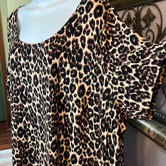 Ellos Dress Short Sleeved- NWOT animal print Sz 2X - Picture 4 of 11